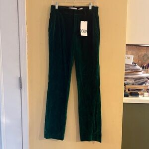 Zara Deep Green velvet Pants